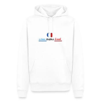 France championne de la coupe du monde 2022 - Sweat à capuche Premium bio Homme - blanc - Devant - Nico (187cm)