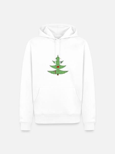 Weinachts baum - Männer Premium Bio Hoodie - Weiß