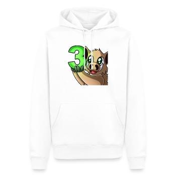 Dirty 3.0 - Männer Premium Bio Hoodie - Weiß - Vorne - Nico (187cm)