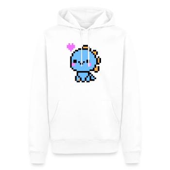 Mignon Dino bleu clair - Sweat à capuche Premium bio Homme - blanc - Devant - Nico (187cm)
