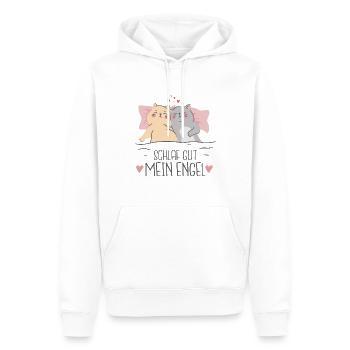 Schlaf gut mein Engel schlafende Katze - Männer Premium Bio Hoodie - Weiß - Vorne - Nico (187cm)