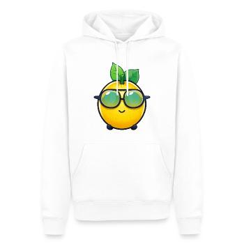 Cool Lemon - Refreshing Lemonade Design - Men’s Premium Organic Hoodie - white - Front - Nico (187cm)