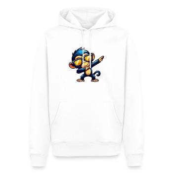 Chimpanzee Dabbing Cool Monkey Dancing - Men’s Premium Organic Hoodie - white - Front - Nico (187cm)