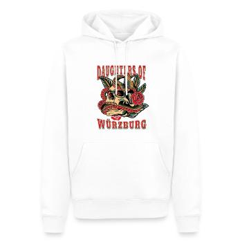 Würzburg Power-Frau filles de Würzburg Retro - Sweat à capuche Premium bio Homme - blanc - Devant - Nico (187cm)