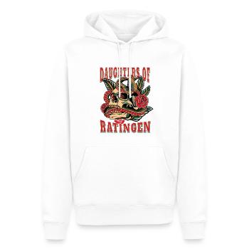 Ratingen Frau Geschenk daughters of Ratingen - Männer Premium Bio Hoodie - Weiß - Vorne - Nico (187cm)
