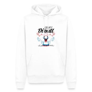 Dirndl Ersatz - Männer Premium Bio Hoodie - Weiß - Vorne - Nico (187cm)