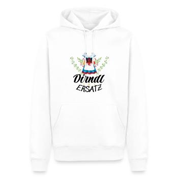 Dirndl Ersatz - Männer Premium Bio Hoodie - Weiß - Vorne - Nico (187cm)