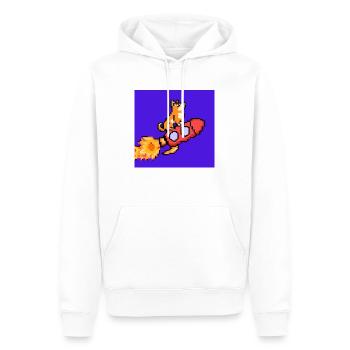 Pixel Dog sur Rocket Pixel Art - Sweat à capuche Premium bio Homme - blanc - Devant - Nico (187cm)