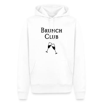 Brunch Club - Männer Premium Bio Hoodie - Weiß - Vorne - Nico (187cm)