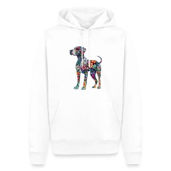 Deutsche Dogge - Männer Premium Bio Hoodie - Weiß - Vorne - Nico (187cm)