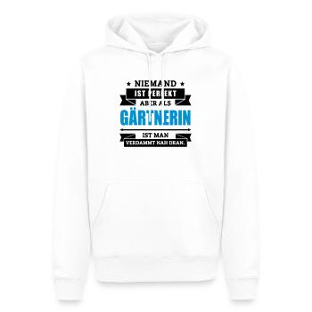 Funshirt Gärtnerin - Männer Premium Bio Hoodie - Weiß - Vorne - Nico (187cm)