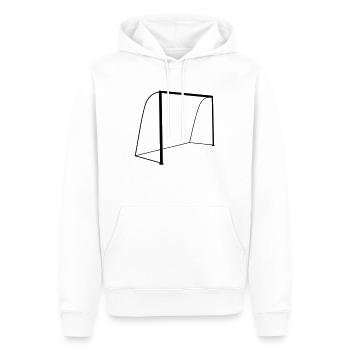 Ziel - Männer Premium Bio Hoodie - Weiß - Vorne - Nico (187cm)