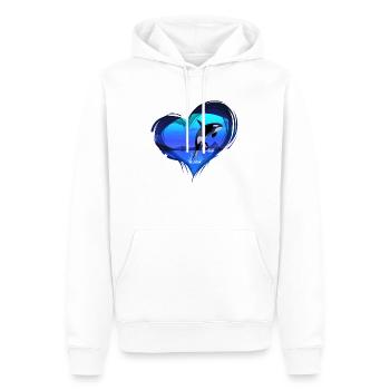 orque - Sweat à capuche Premium bio Homme - blanc - Devant - Nico (187cm)