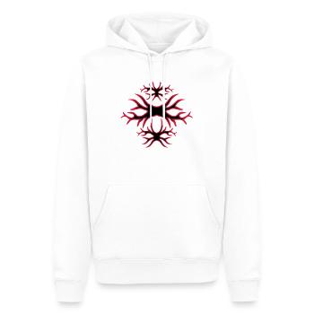 tattoo - Männer Premium Bio Hoodie - Weiß - Vorne - Nico (187cm)