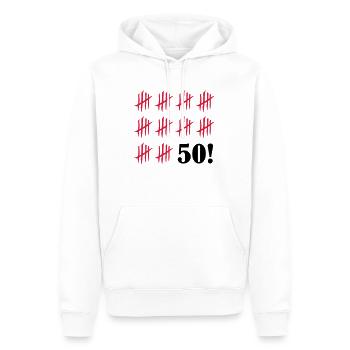kratzer_50_2 - Männer Premium Bio Hoodie - Weiß - Vorne - Nico (187cm)