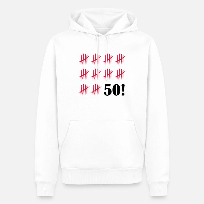 kratzer_50_2 - Männer Premium Bio Hoodie - Weiß