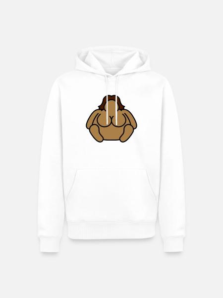 Fat Woman - Men’s Premium Organic Hoodie - white