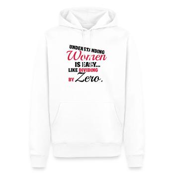 Understanding Women is easy, like dividing by zero - Männer Premium Bio Hoodie - Weiß - Vorne - Nico (187cm)