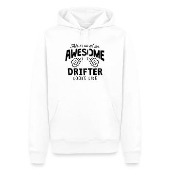 awesome drifter looks like - Men’s Premium Organic Hoodie - white - Front - Nico (187cm)