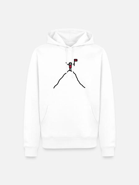 Auf dem Berg - V2 - Männer Premium Bio Hoodie - Weiß