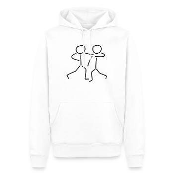 Paartanzen Strichmännchen - Männer Premium Bio Hoodie - Weiß - Vorne - Nico (187cm)