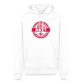 Arzt - Männer Premium Bio Hoodie - Weiß - Vorne - Nico (187cm)