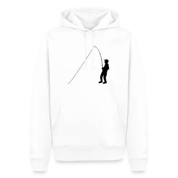 angler sport silhouette clipart hobby angeln fisch - Männer Premium Bio Hoodie - Weiß - Vorne - Nico (187cm)