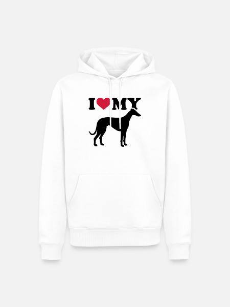 Italian Greyhound - Men’s Premium Organic Hoodie - white