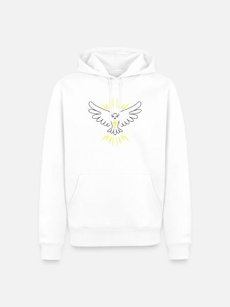 holy_ghost_002 - Männer Premium Bio Hoodie - Weiß