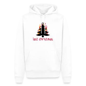 last christmas - Sweat à capuche Premium bio Homme - blanc - Devant - Nico (187cm)