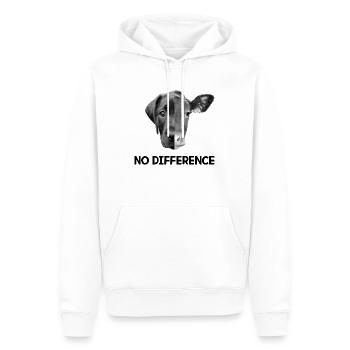 No Difference Vegan Végétarien Vivant Bien-être animal - Sweat à capuche Premium bio Homme - blanc - Devant - Nico (187cm)
