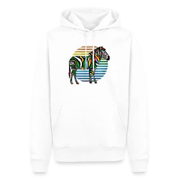 Zebra - Männer Premium Bio Hoodie - Weiß - Vorne - Nico (187cm)
