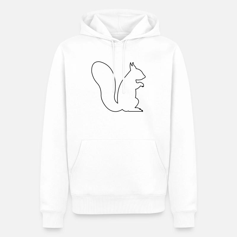 L’écureuil - Sweat à capuche Premium bio Homme - blanc