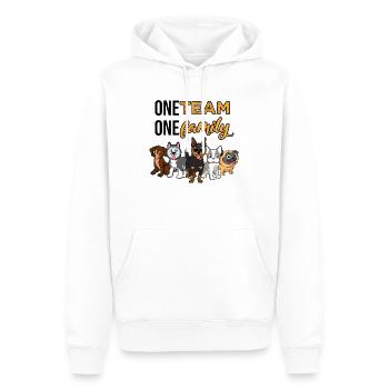 équipe famille chien enterrement de vie de jeune fille schildmaid - Sweat à capuche Premium bio Homme - blanc - Devant - Nico (187cm)