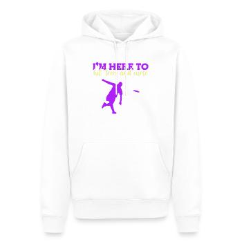 Disc Golf Frisbee - Men’s Premium Organic Hoodie - white - Front - Nico (187cm)