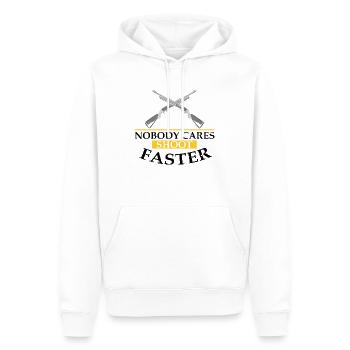 Drôle de conception de chasse au canard Hunter Hunting Duck Design - Sweat à capuche Premium bio Homme - blanc - Devant - Nico (187cm)
