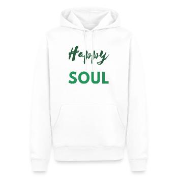 glückliche Seele - Männer Premium Bio Hoodie - Weiß - Vorne - Nico (187cm)