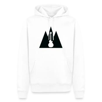 Berg Dreieckgitarre - Gu - Männer Premium Bio Hoodie - Weiß - Vorne - Nico (187cm)
