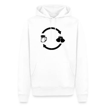 Beer load arrows and boxes 1 - - Men’s Premium Organic Hoodie - white - Front - Nico (187cm)