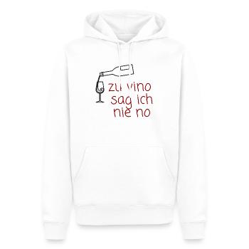 zu vino sag ich nie no - Männer Premium Bio Hoodie - Weiß - Vorne - Nico (187cm)