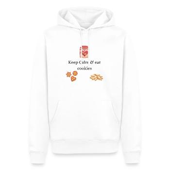 Eat Cookies - Männer Premium Bio Hoodie - Weiß - Vorne - Nico (187cm)