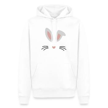 Hasen Gesicht - Männer Premium Bio Hoodie - Weiß - Vorne - Nico (187cm)