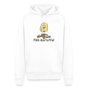 FKK Kartoffel - Nackerpatzl - Männer Premium Bio Hoodie - Weiß - Vorne - Nico (187cm)
