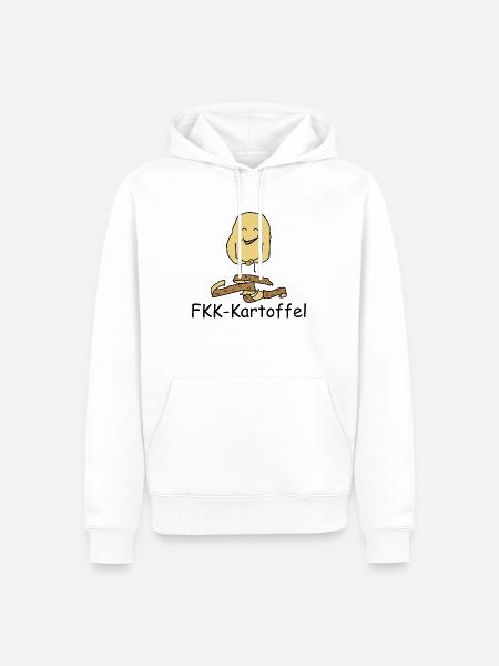 FKK Kartoffel - Nackerpatzl - Männer Premium Bio Hoodie - Weiß