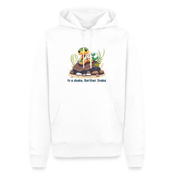 In a shake, Garther Snake - Sweat à capuche Premium bio Homme - blanc - Devant - Nico (187cm)