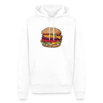 Burger - Männer Premium Bio Hoodie - Weiß - Vorne - Nico (187cm)