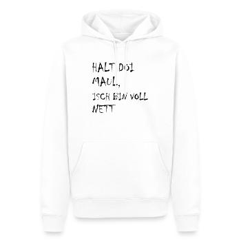 Mannheim Monnem Mannheimat - Männer Premium Bio Hoodie - Weiß - Vorne - Nico (187cm)