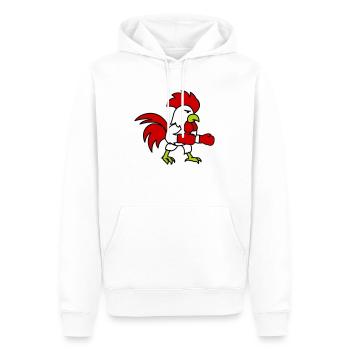 Boxeur - Sweat à capuche Premium bio Homme - blanc - Devant - Nico (187cm)