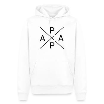 Papa geworden - Männer Premium Bio Hoodie - Weiß - Vorne - Nico (187cm)