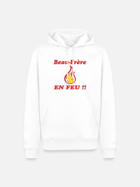 Schwager ON FIRE - Männer Premium Bio Hoodie - Weiß